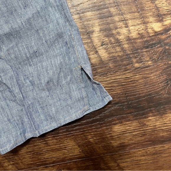 Flax by Jeanne englelhart 100% premium linen blue tapered pull on pants large - Picture 11 of 11